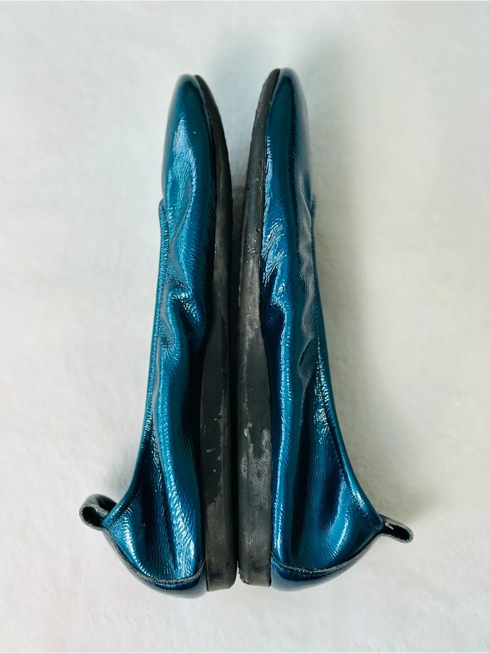 Arche Laius Leather Metallic Teal Ballet Flats Size 41  US 9.5-10